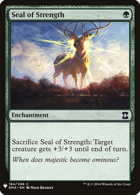 《力の印章/Seal of Strength》[PWシンボル付き再版] 緑C